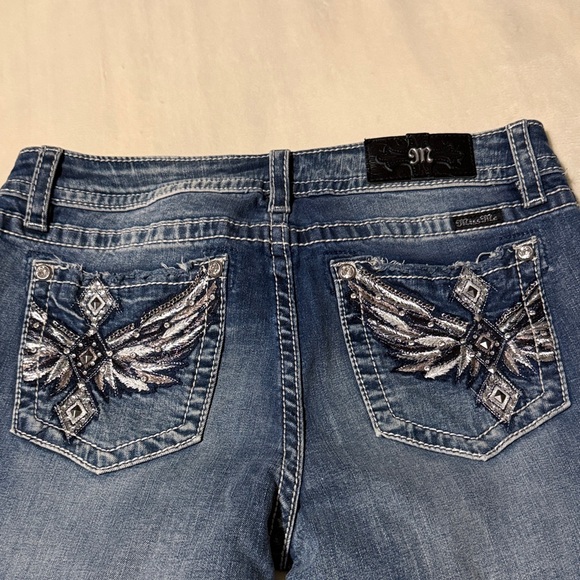 Miss Me Women's Distressed Blue Skinny Jeans - Picture 4 of 4